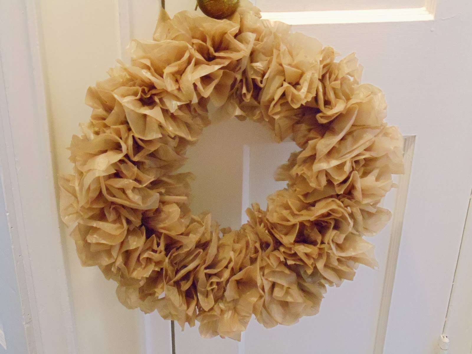 It's So Much Fun Watchin' God recycled plastic bag wreath