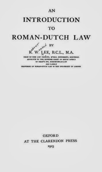 Environment, Law, and History RomanDutch law and subsurface resources
