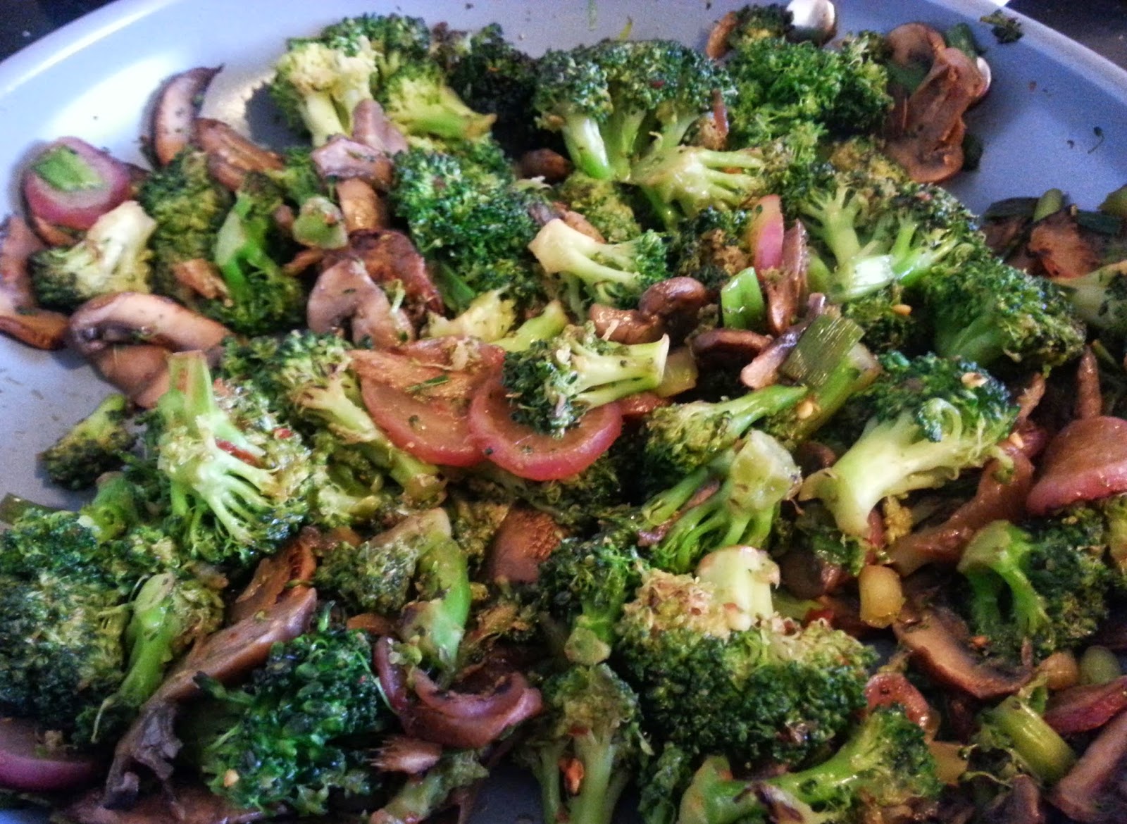 Adventures in the Kitchen Broccoli, Radish, and Mushroom Stir Fry