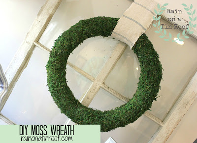 DIY+Moss+Wreath+5 | A Colorful Home Tour: Rain on a Tin Roof {Color My Home Summer Blog Series} | 20 |