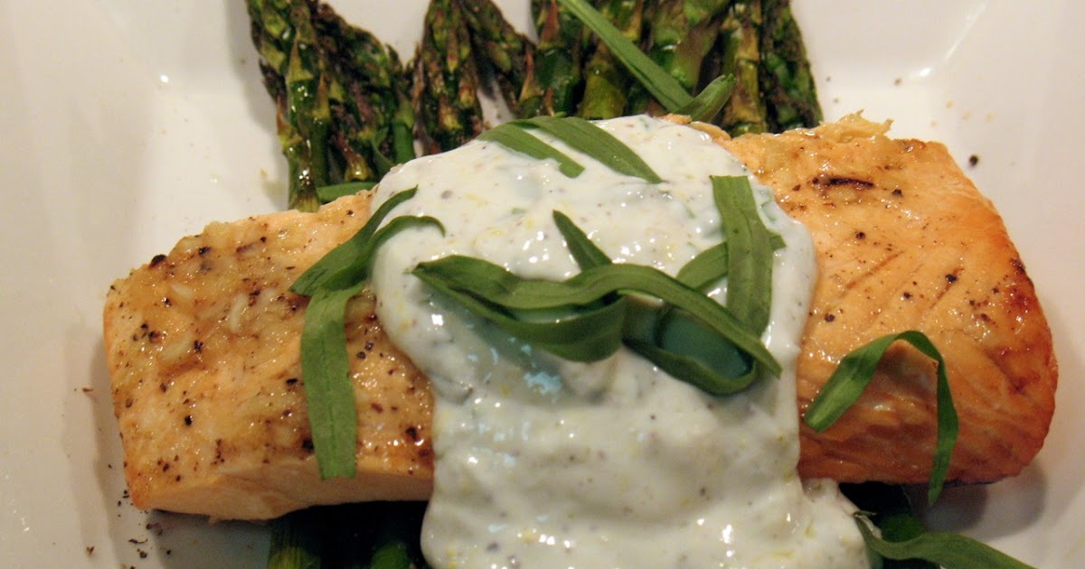 Cook In / Dine Out Salmon with TarragonLemon Yogurt Sauce
