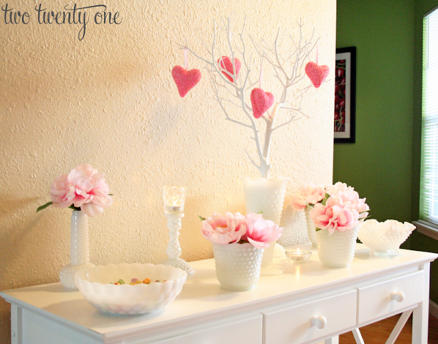 valentine's mantel