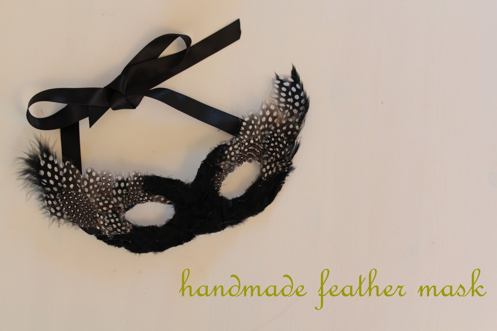 m & c DIY feather mask