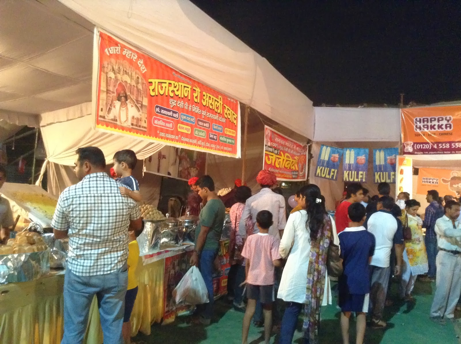 Food Stalls at the Deep Utsav, Noida