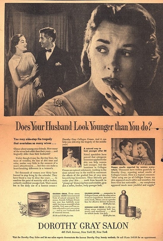 Sexist Anti-Aging Products Ad (1951)