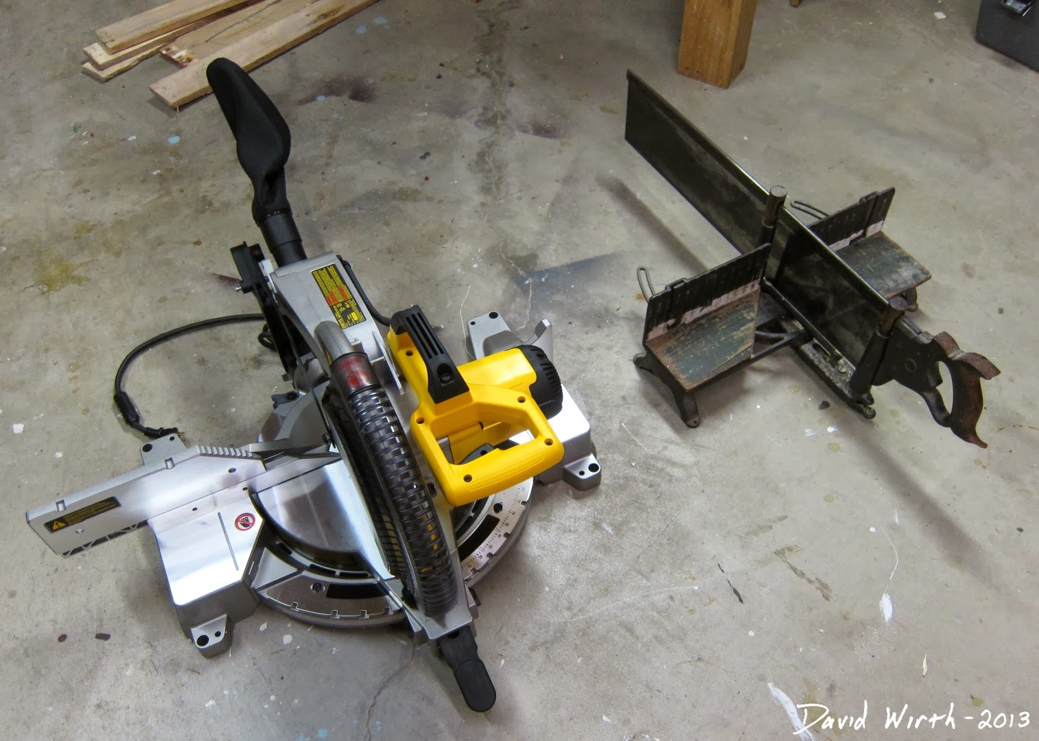 Dewalt miter saw comparison chart excel
