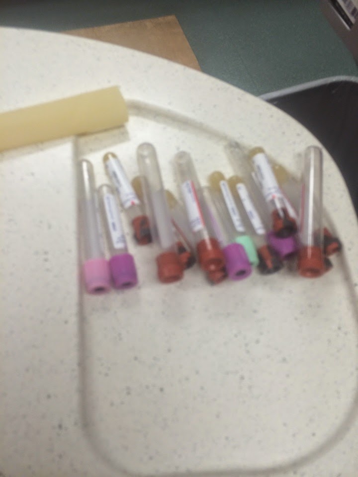 My Belly, Their Baby Lots of Blood vials...