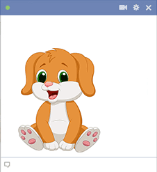 Sweet Pup Sticker for Facebook