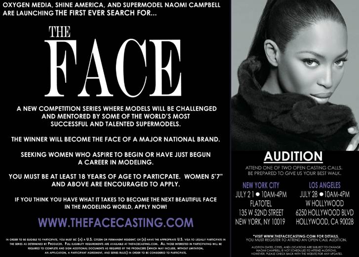 la ny model casting hosted by naomi campbell fuze it worldwide casting flyers