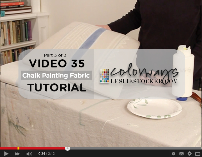 Colorways Video 35 Chalk Painting Fabric Step 3