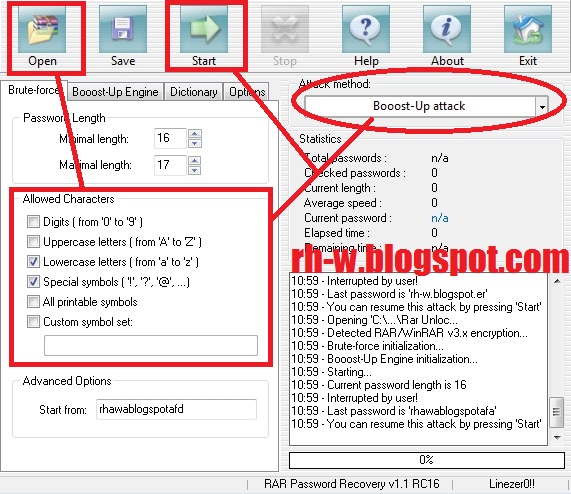 Cara membobol password file RAR dan ZIP