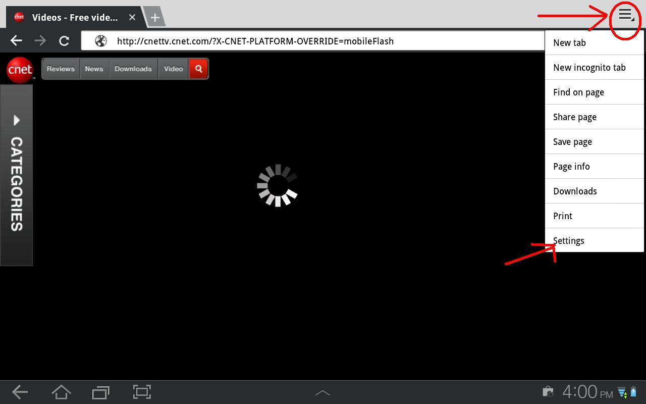 Enable Adobe Flash Player Plugin on Galaxy Tab 10.1 Samsung Phone