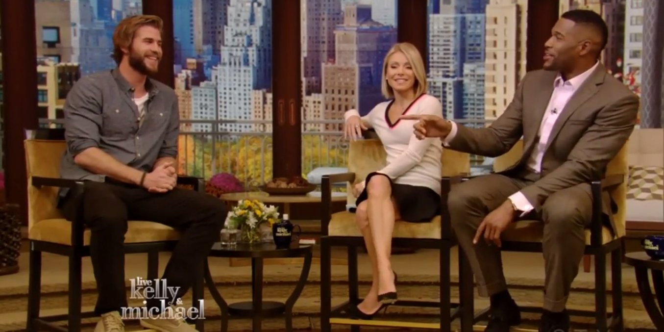 liam hemsworth mockingjay part one live with kelly and michael show