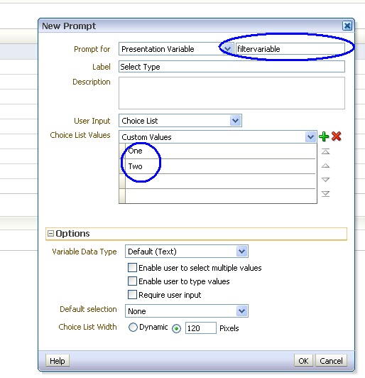 Learn Oracle and OBIEE Dynamic Filter