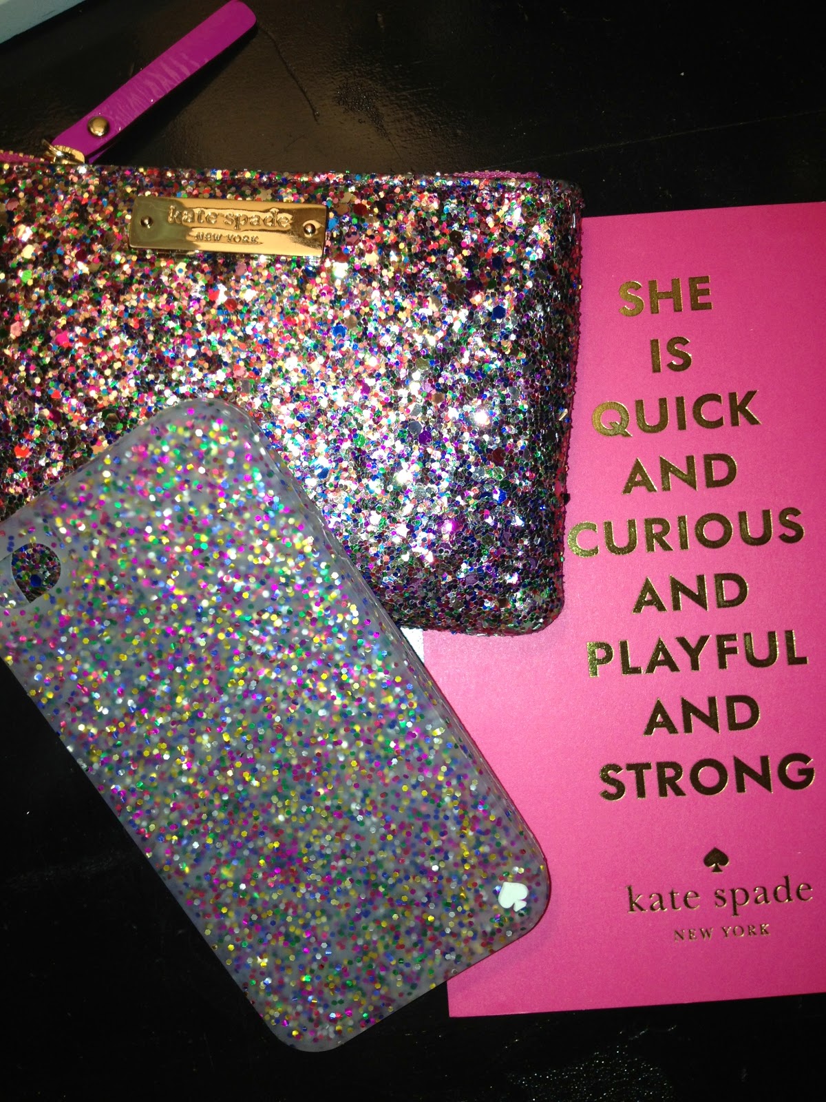 Real College Student of Atlanta iPhone case {kate spade glitter}
