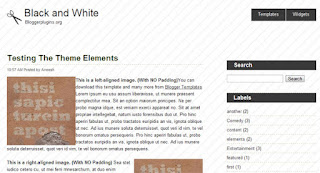 BLACK AND WHITE BLOGGER TEMPLATE