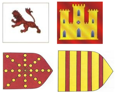 Historia de la bandera de España Reinos+hispanicos