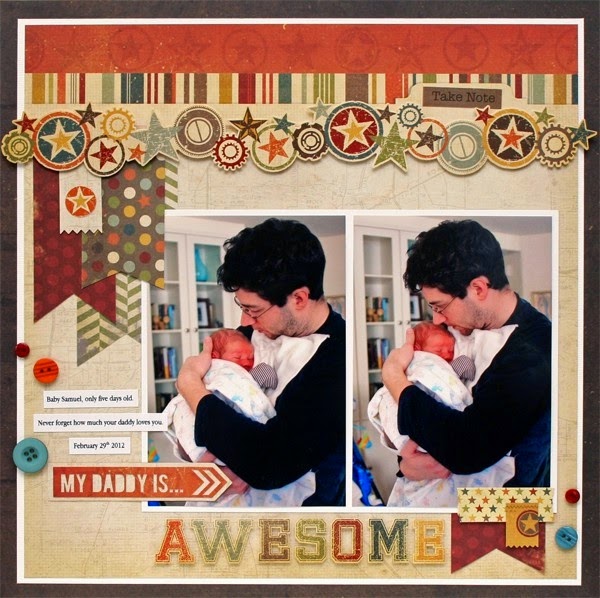 A Little Bit of Patti Great Father's Day Scrapbook Ideas, Layout Examples