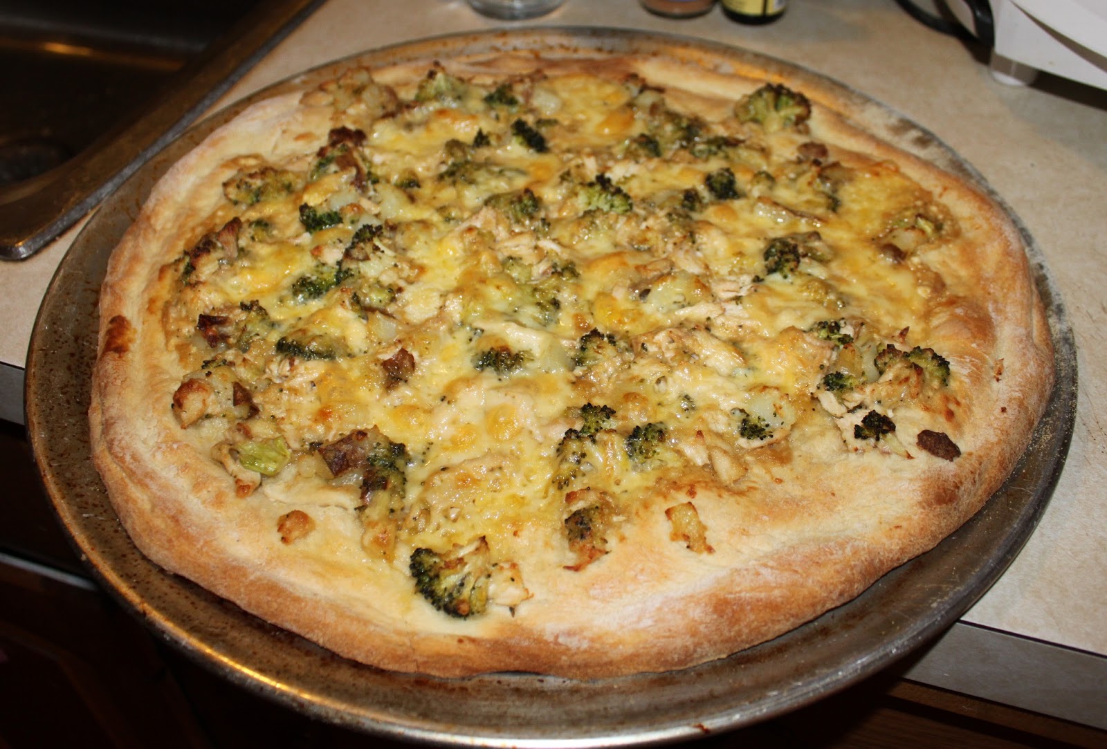 In Your Face! New Jersey Cuisine Chicken Pot Pie Pizza