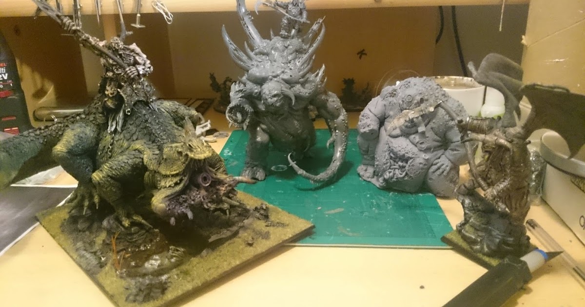 The Rusty Workbench: WiP - Papa Nurgles Garden - Glottkin size comparison