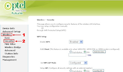 Changing wi-fi password - PTCL modem Changing wi-fi password - PTCL modem