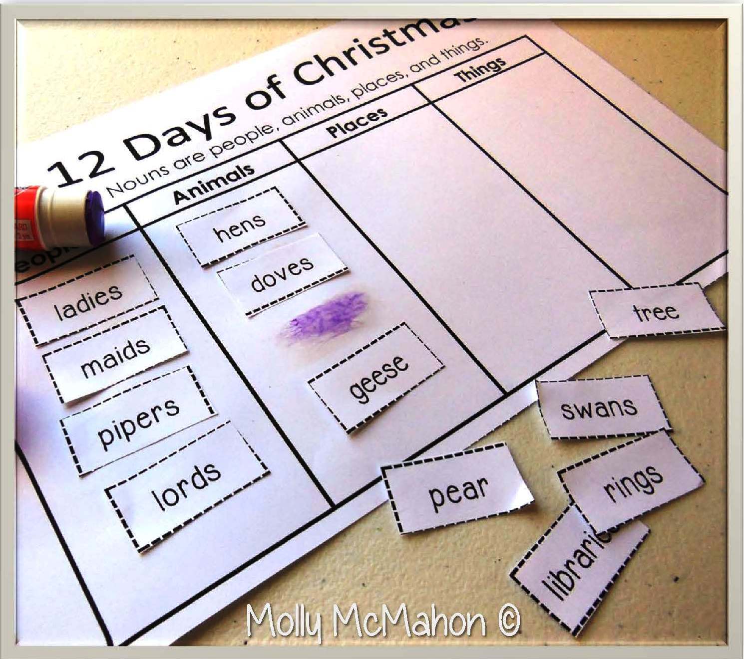 Lessons by Molly: Teaching Nouns with the Twelve Days of Christmas Song