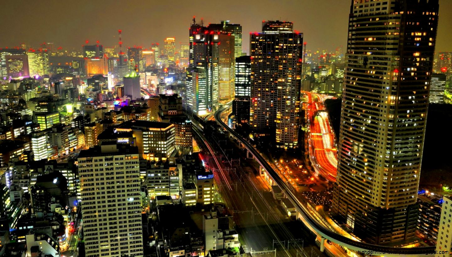 1600x900 Tokyo city night view Wallpaper 1600x900 Tokyo city night view Wallpaper