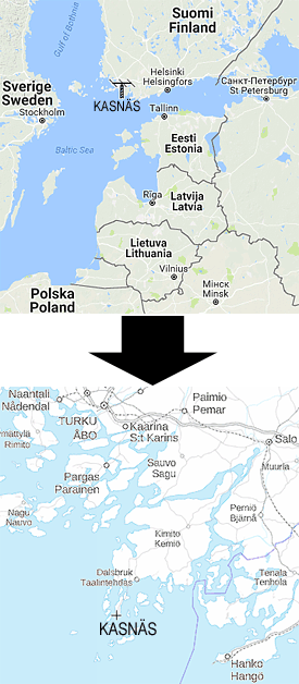 Kasnäs on the map