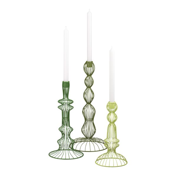 wire taper candle holders