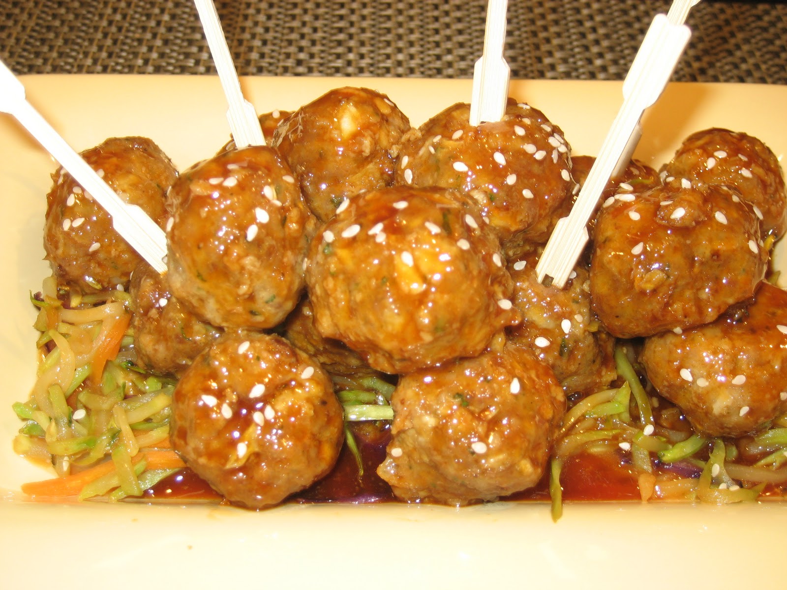 Everything Tasty from My Kitchen Meatballs in a Sweet 'n Spicy Asian