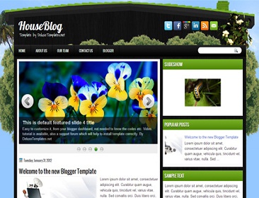 HouseBlog Blogger Template