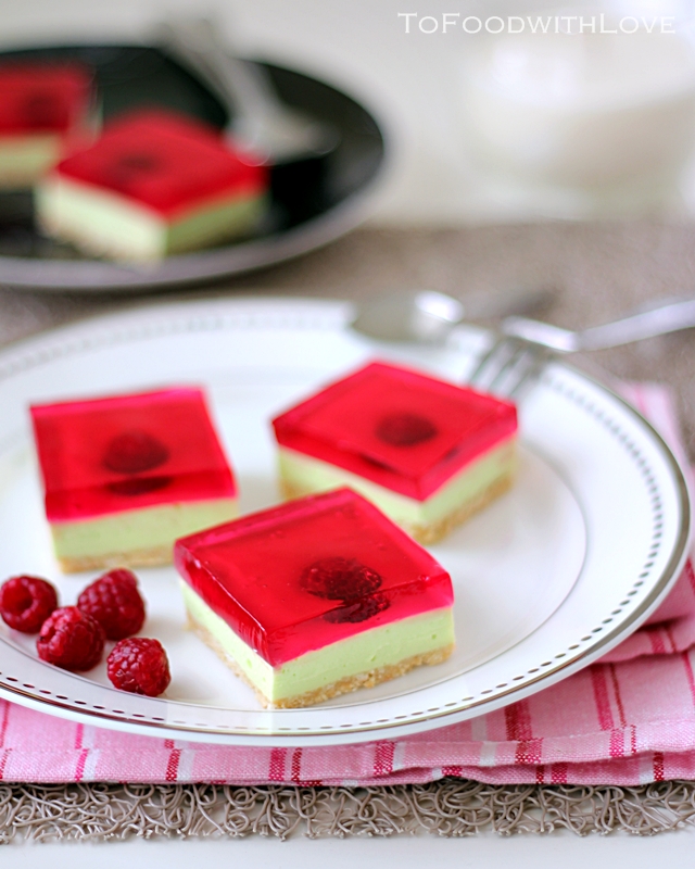To Food with Love NoBake Lime Cheesecake with Raspberry Jelly