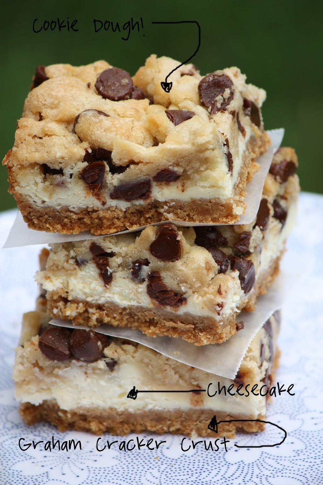 I {heart} Food Cookie Dough Cheesecake Bars