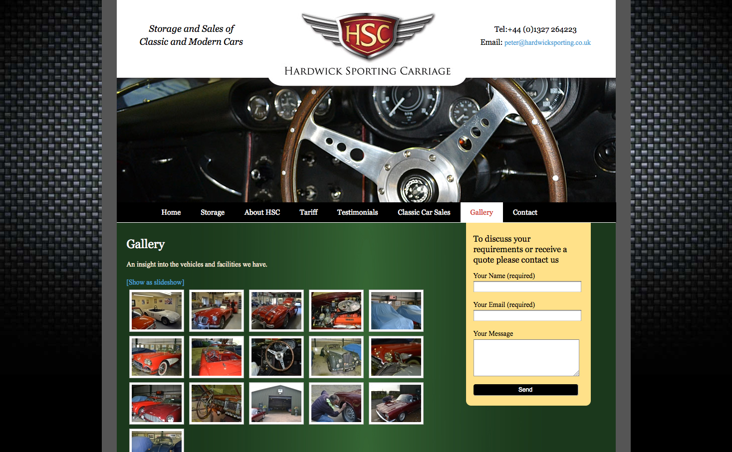 PE Creative New Hardwick Sporting Carriage website is live