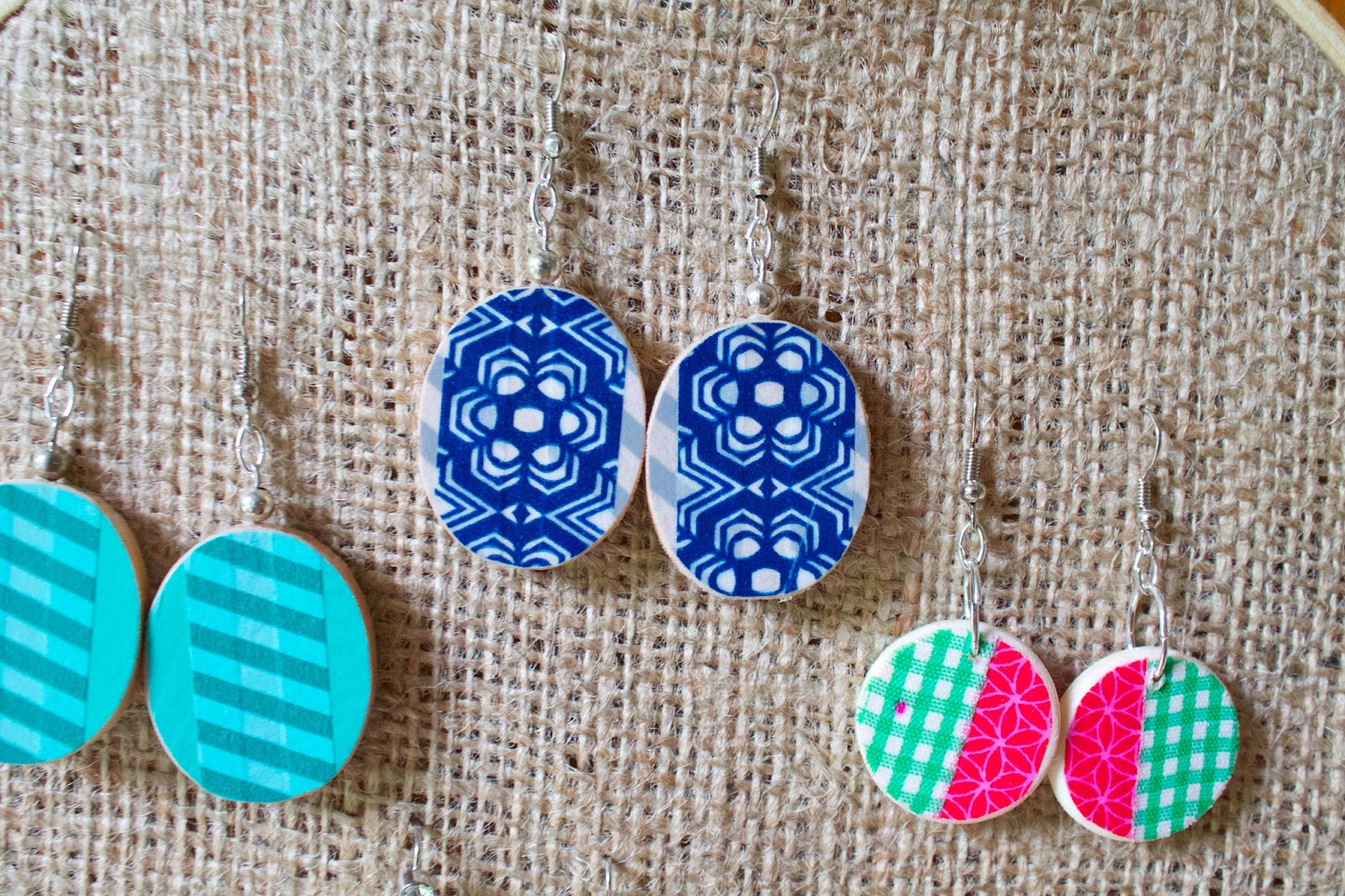 Sowdering About Washi tape earrings A tutorial