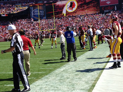 Honorary Captain enters FedEx Field for Washington Redskins coin toss