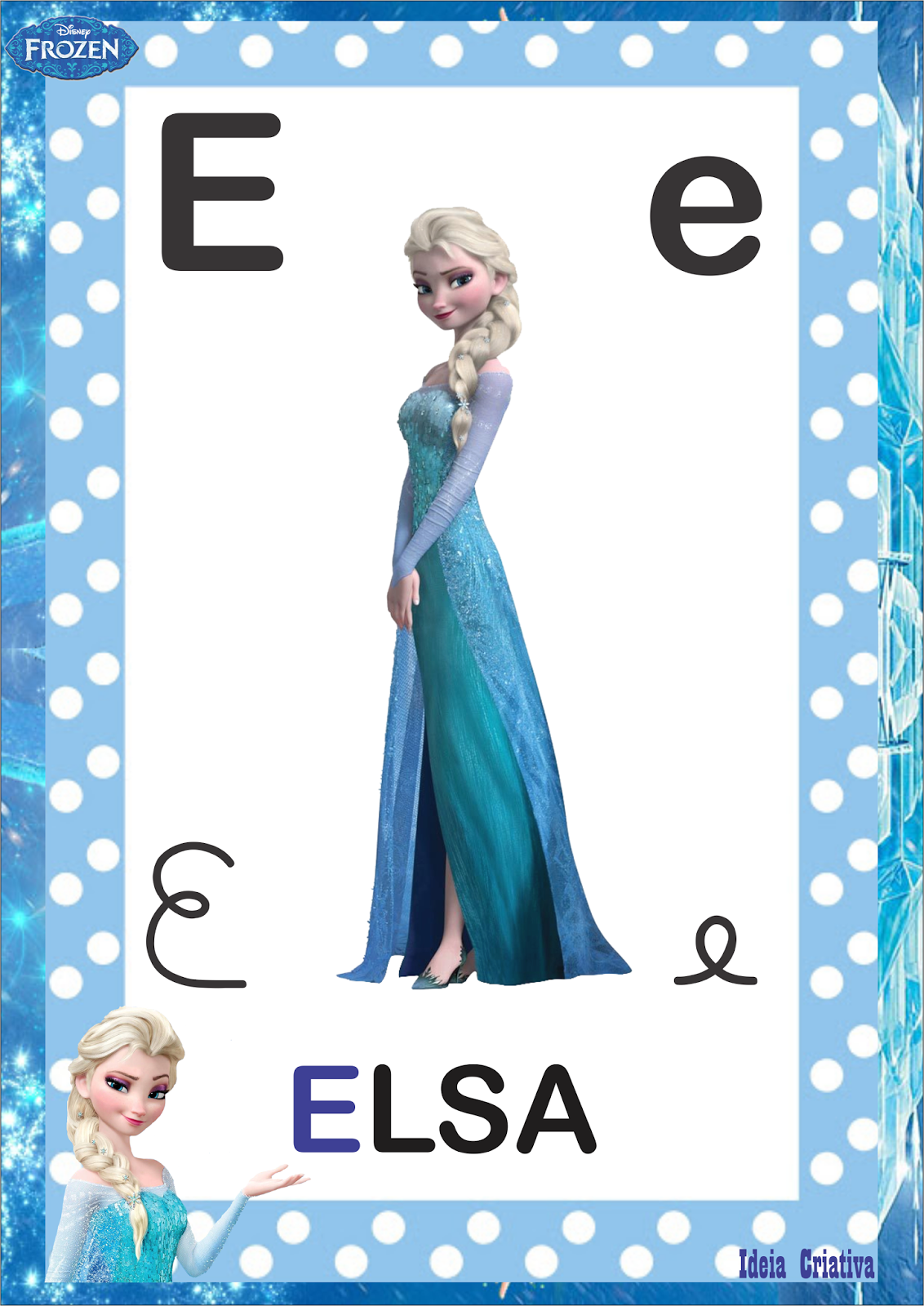 alfabetos ideia criativa alfabeto 4 tipos de letra frozen para