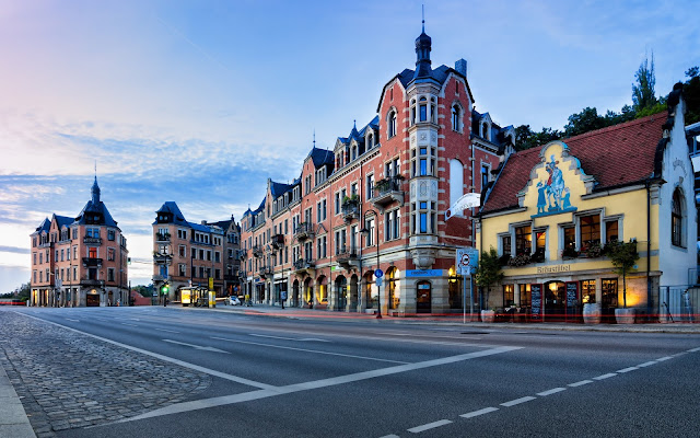 Germany the morning road