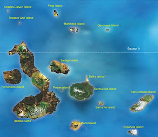 Galapagos Island National Park and Marine Reserve Map