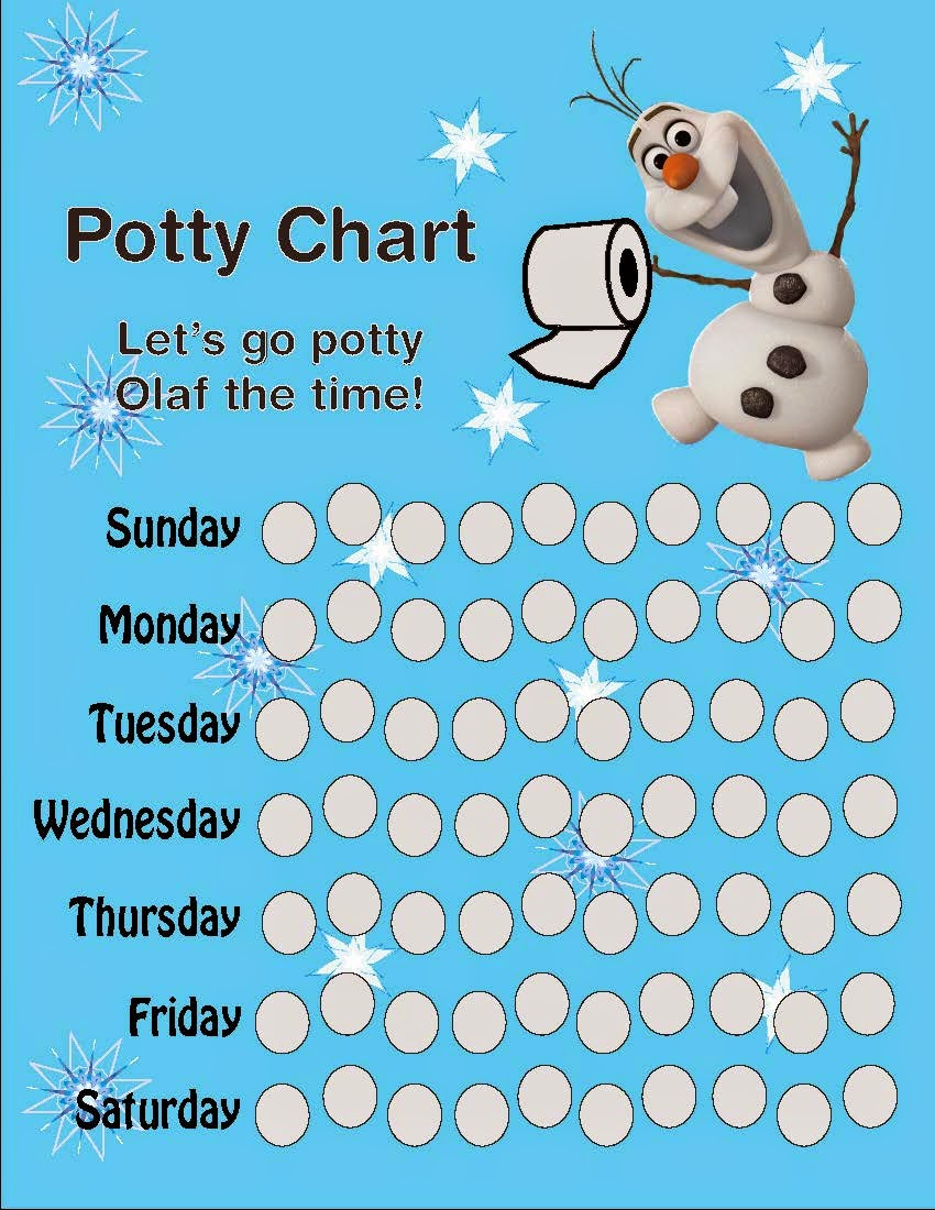  Winter Snowman Potty Chart