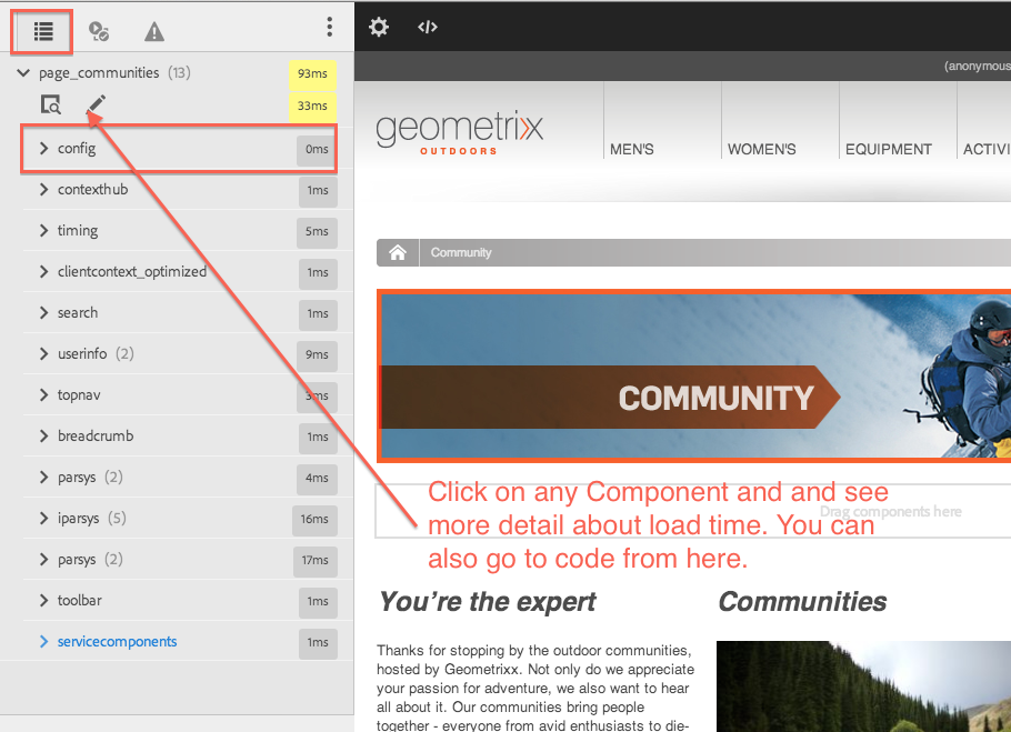 adobe cq adobe aem how to find component load time on a adobe cq