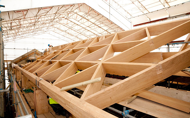 TRIANGULAR LATTICE ROOF