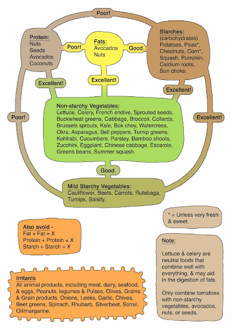 Natural Hygiene Food Combining Chart Natural Hygiene Food Combining Chart