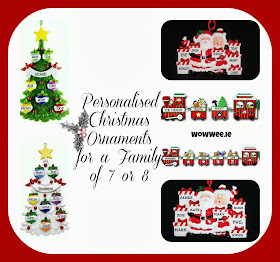 Personalised Christmas Ornaments For Families Of 7 Or 8