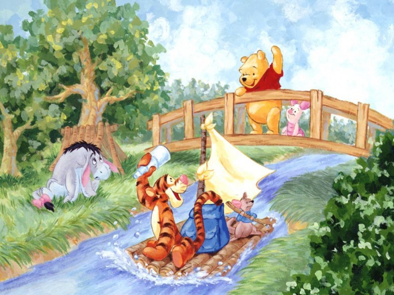 Magic Colour Pencil Wallpaper free download Winnie The Pooh with