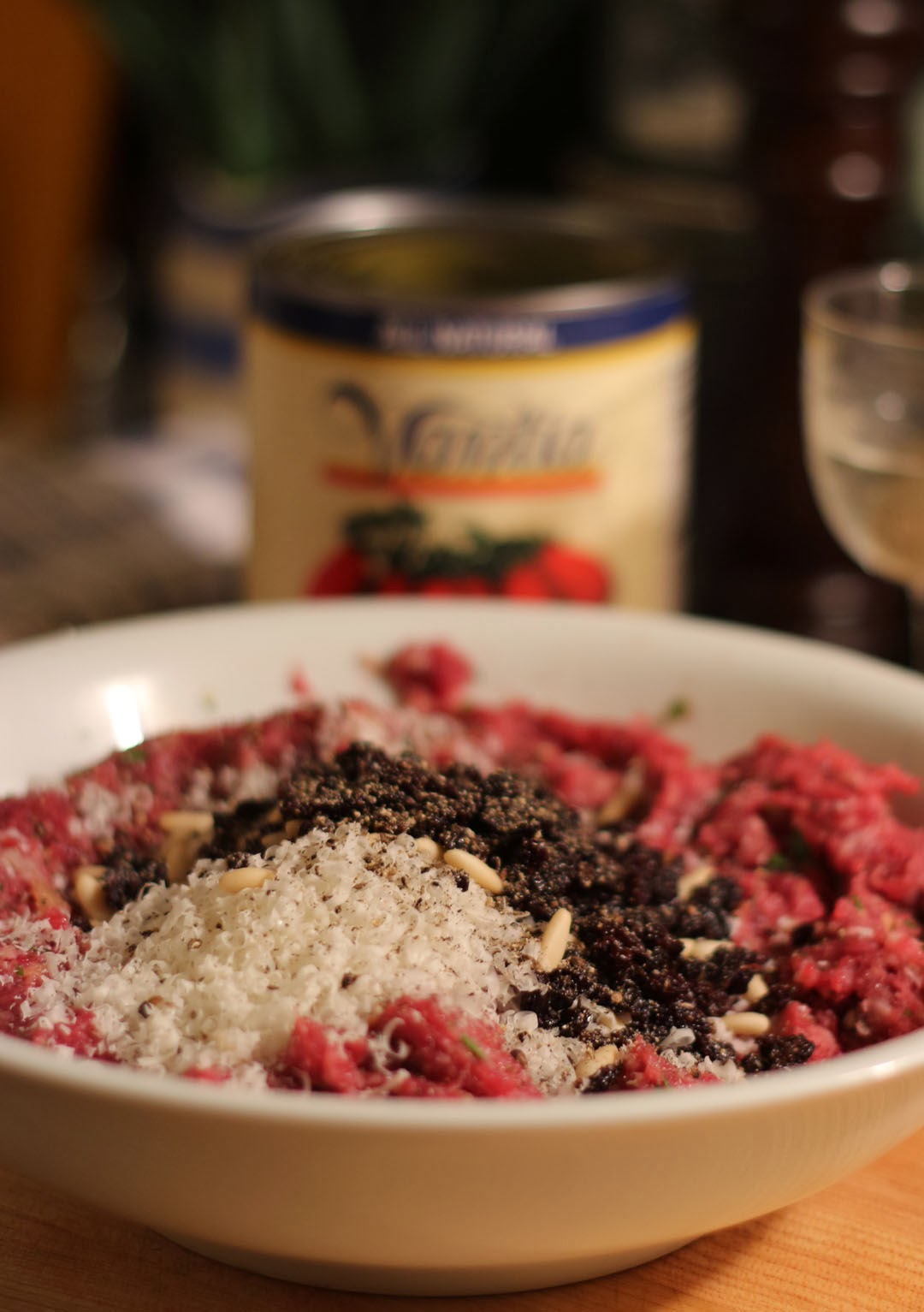 66 Square Feet (The Food) Meatballs with pine nuts and currants