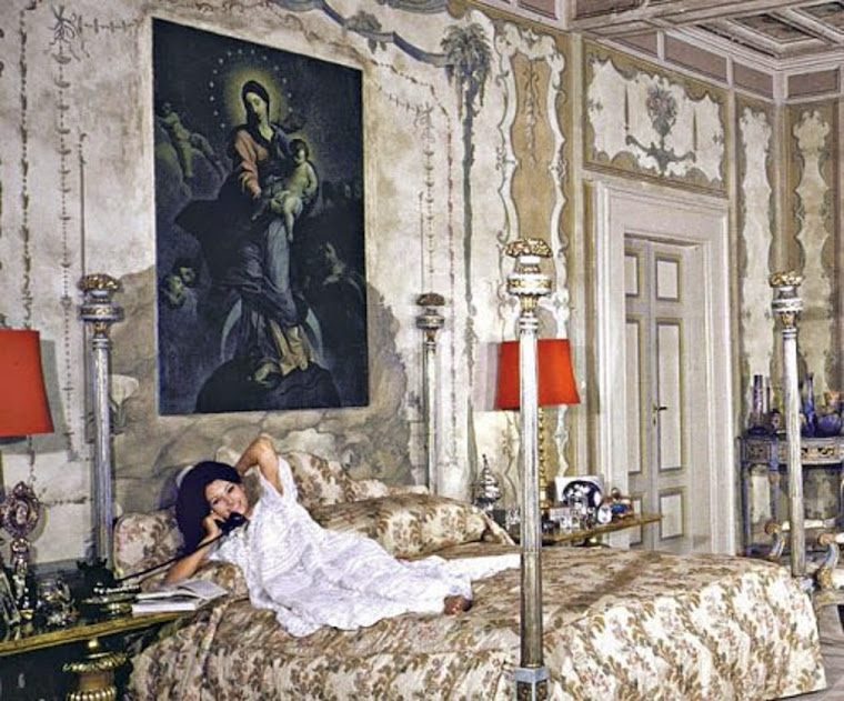 Sophia Loren at home.