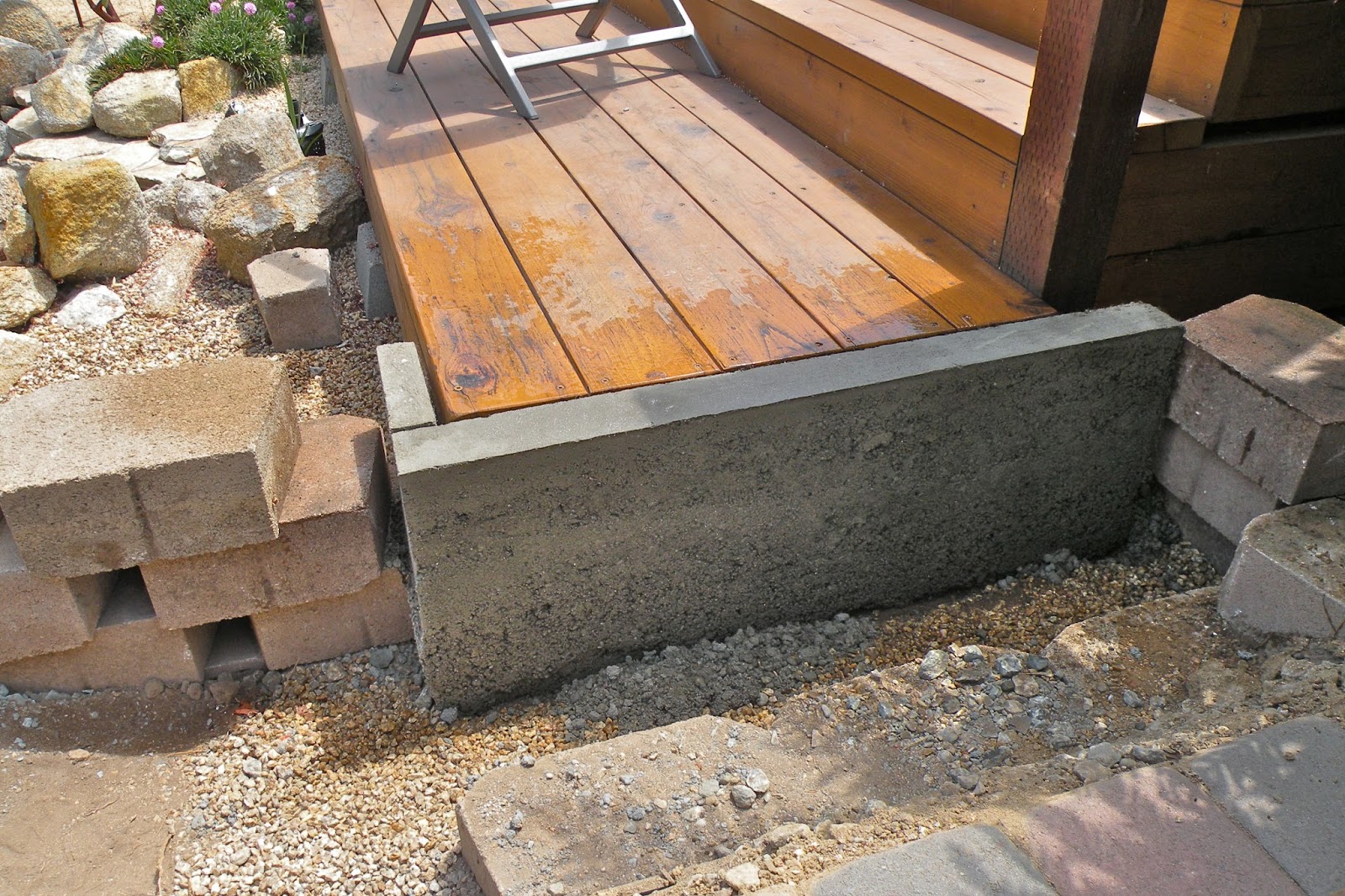 Duane's Garden Patio extension and new retaining wall