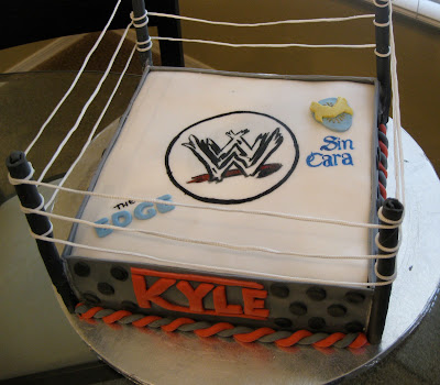 The Cake Baketress: Kyle's Wrestling Ring Birthday Cake!