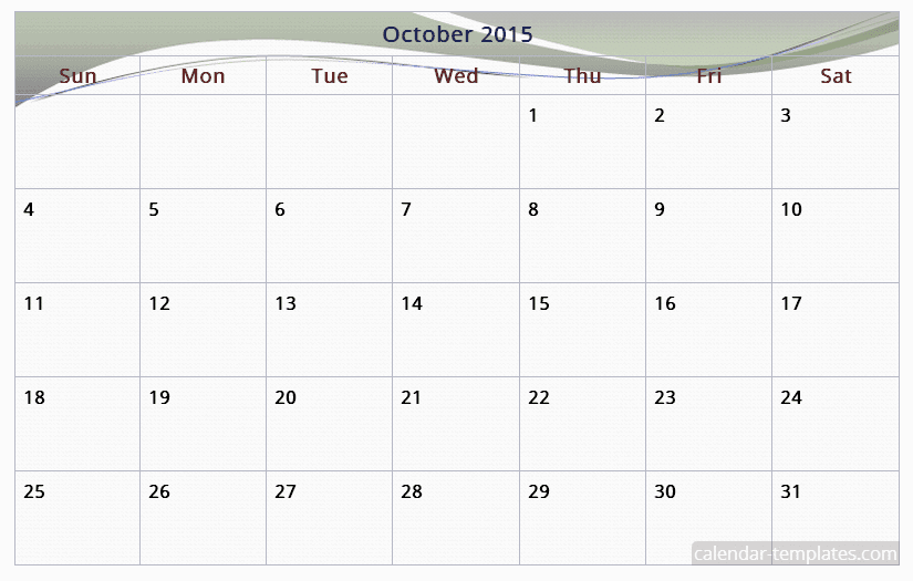 Free Printable Calendar 2018 Free Printable Calendar October